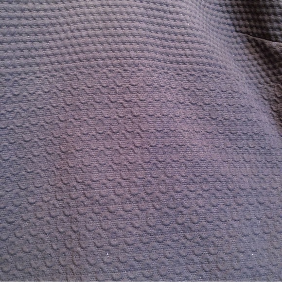 Anne Mashburn Navy Textured Cotton Dress S Peplum Sleeves - Picture 11 of 11